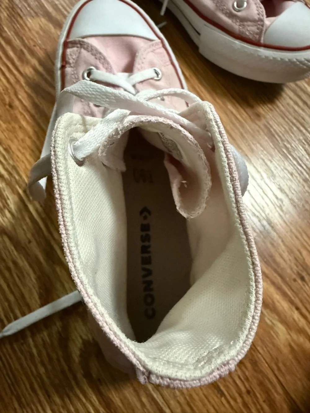 Pink Converse High Top Sneakers Juniors Size 3